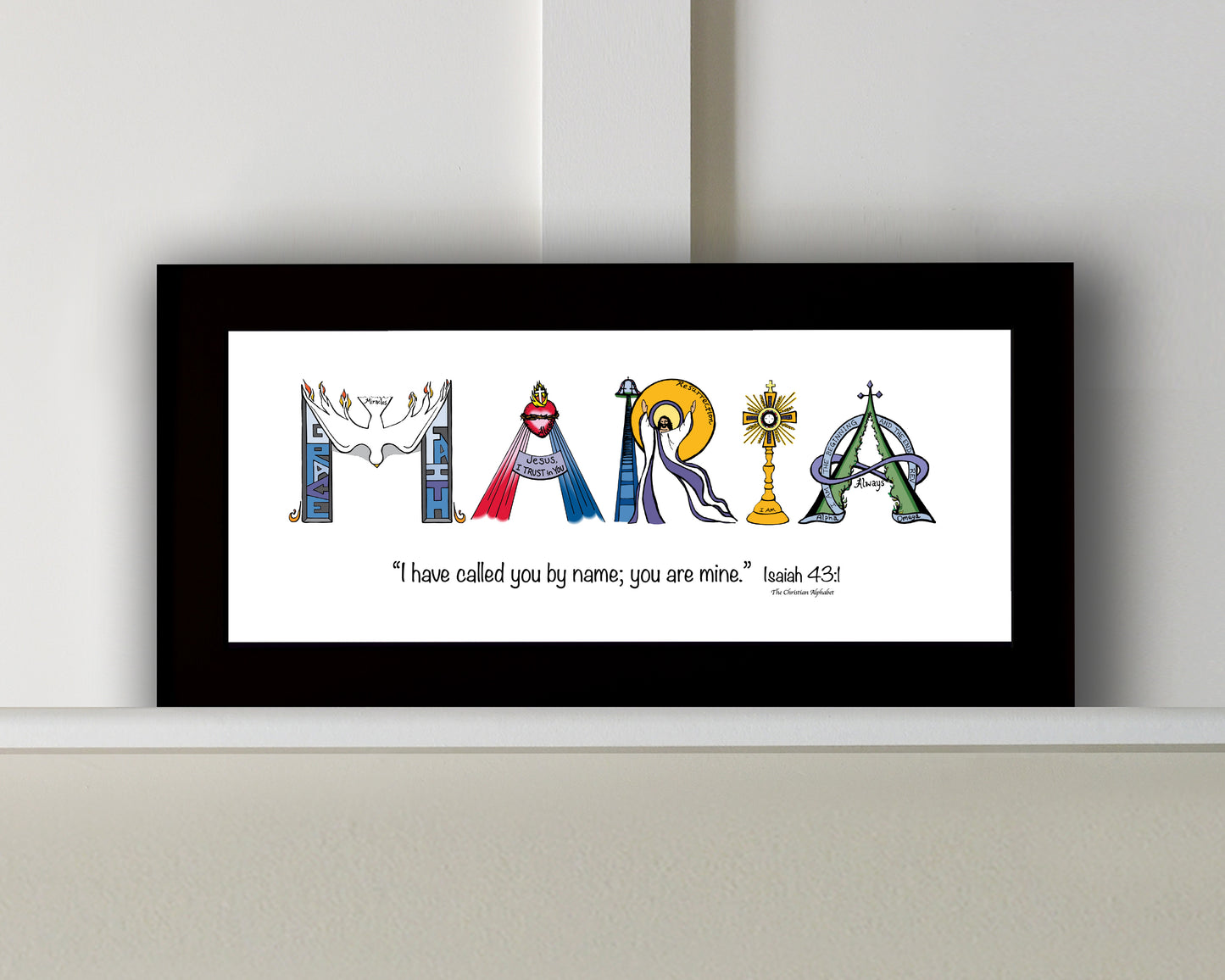 Personalized Name Art - Matted or Framed Print