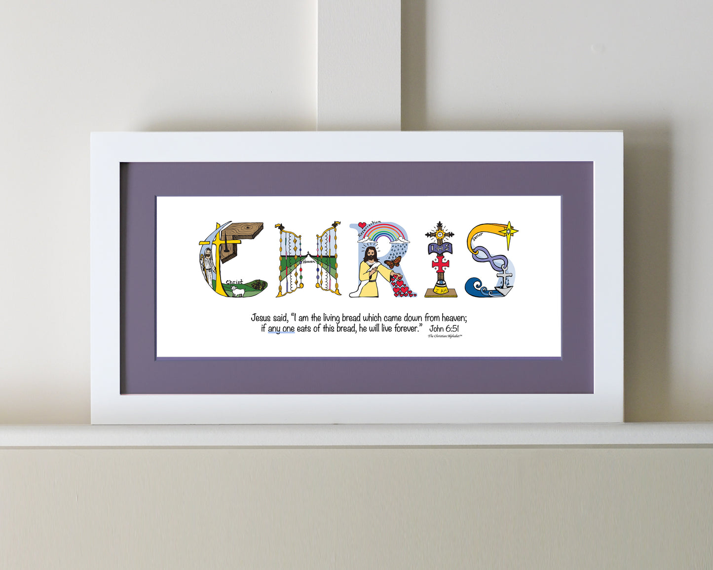 First Communion Personalized Name Art - Matted or Framed Print