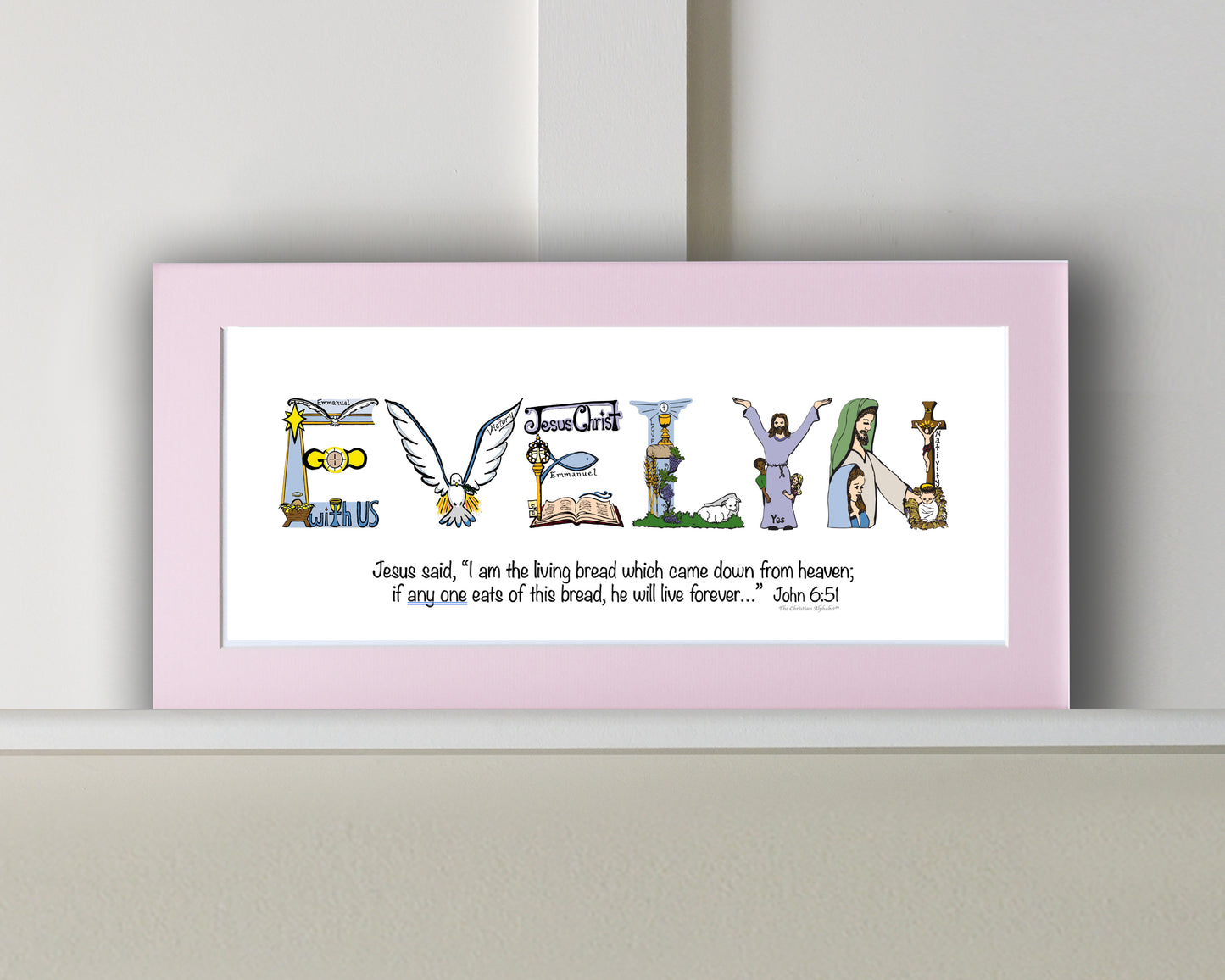 First Communion Personalized Name Art - Matted or Framed Print