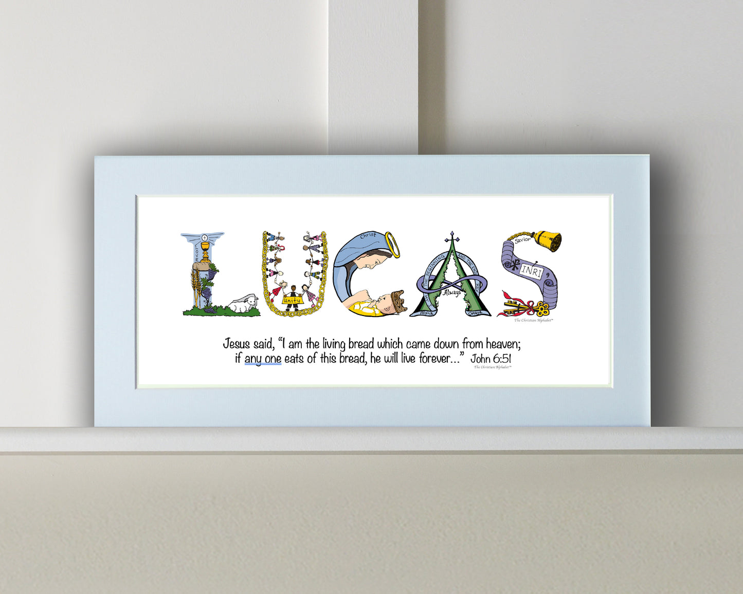 First Communion Personalized Name Art - Matted or Framed Print