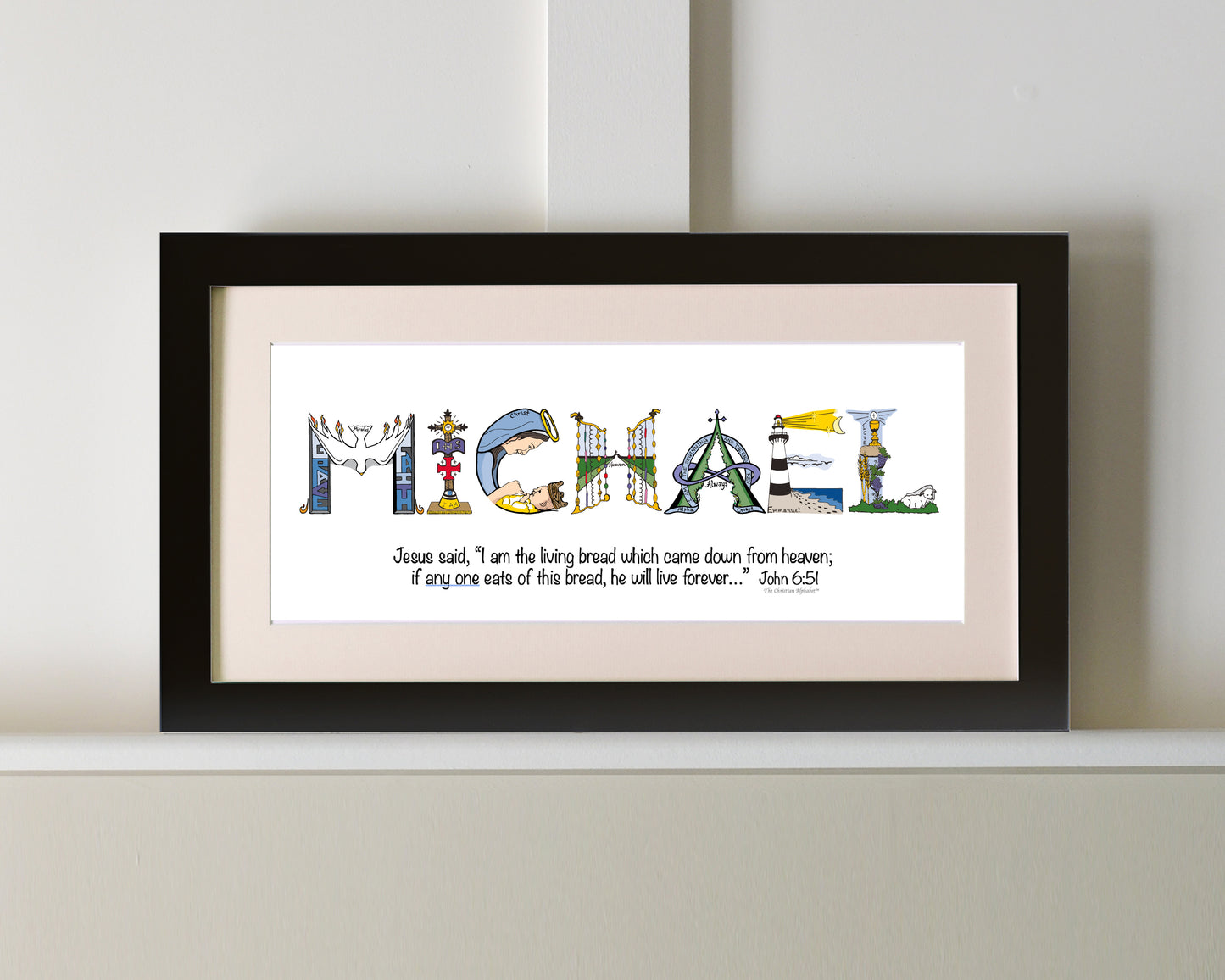 Personalized Name Art - Matted or Framed Print