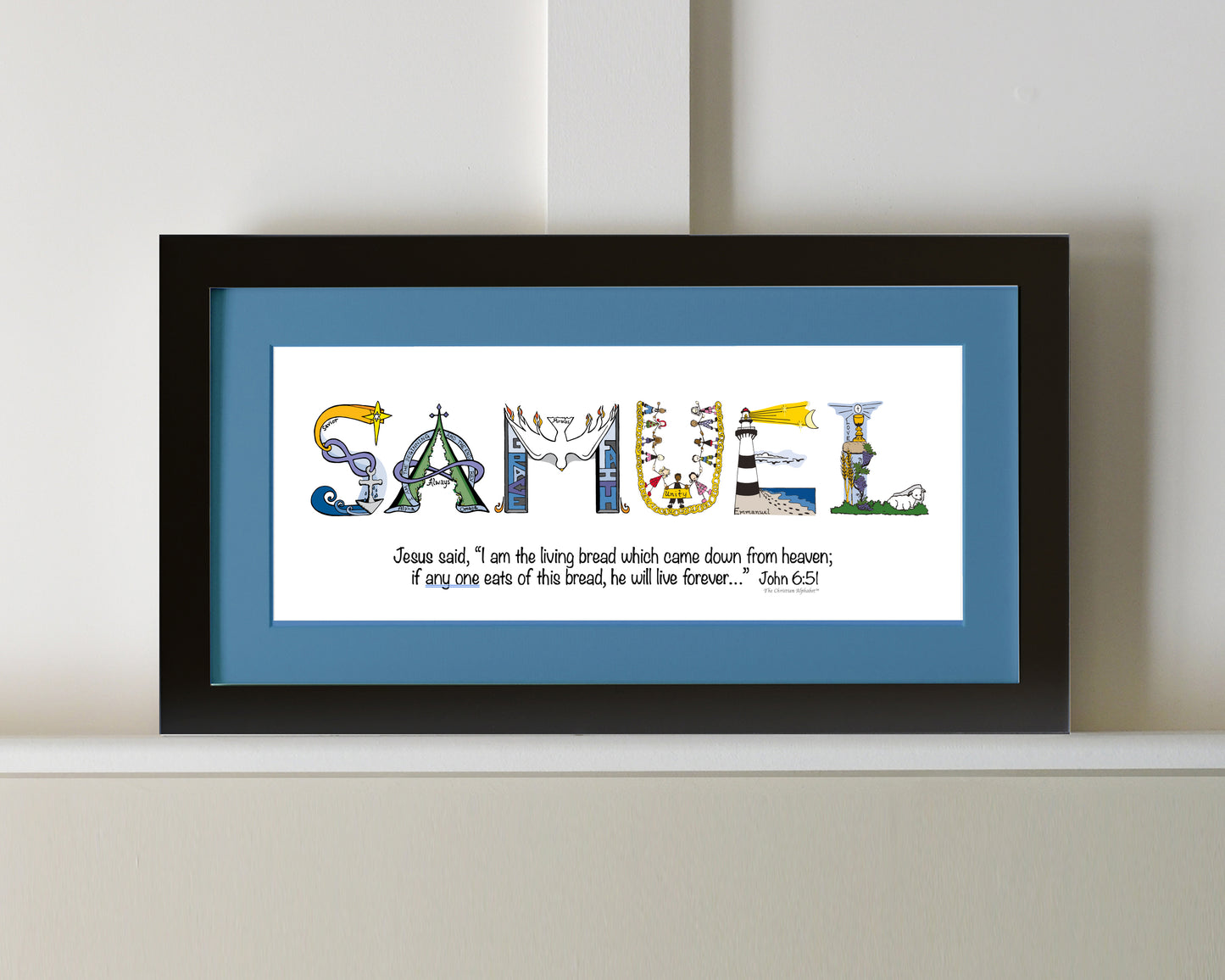 First Communion Personalized Name Art - Matted or Framed Print