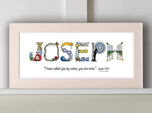 Personalized Name Art - Matted or Framed Print