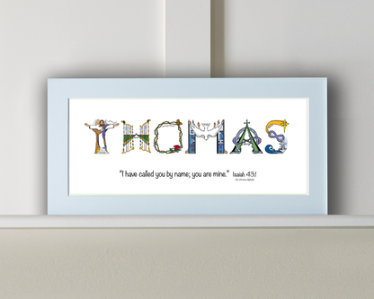 Personalized Name Art - Matted or Framed Print