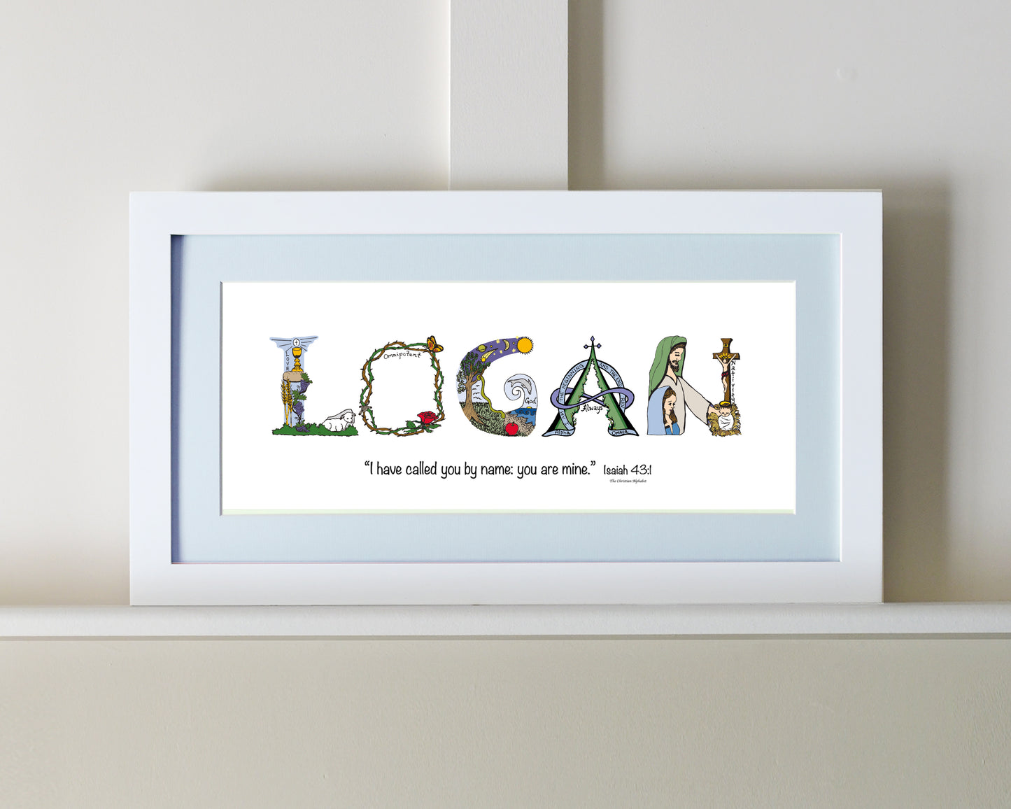 Personalized Name Art - Matted or Framed Print