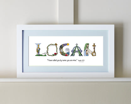 Personalized Name Art - Matted or Framed Print