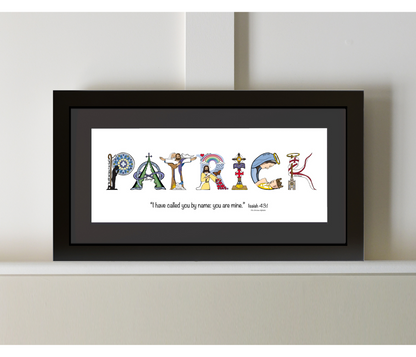 Personalized Name Art - Matted or Framed Print