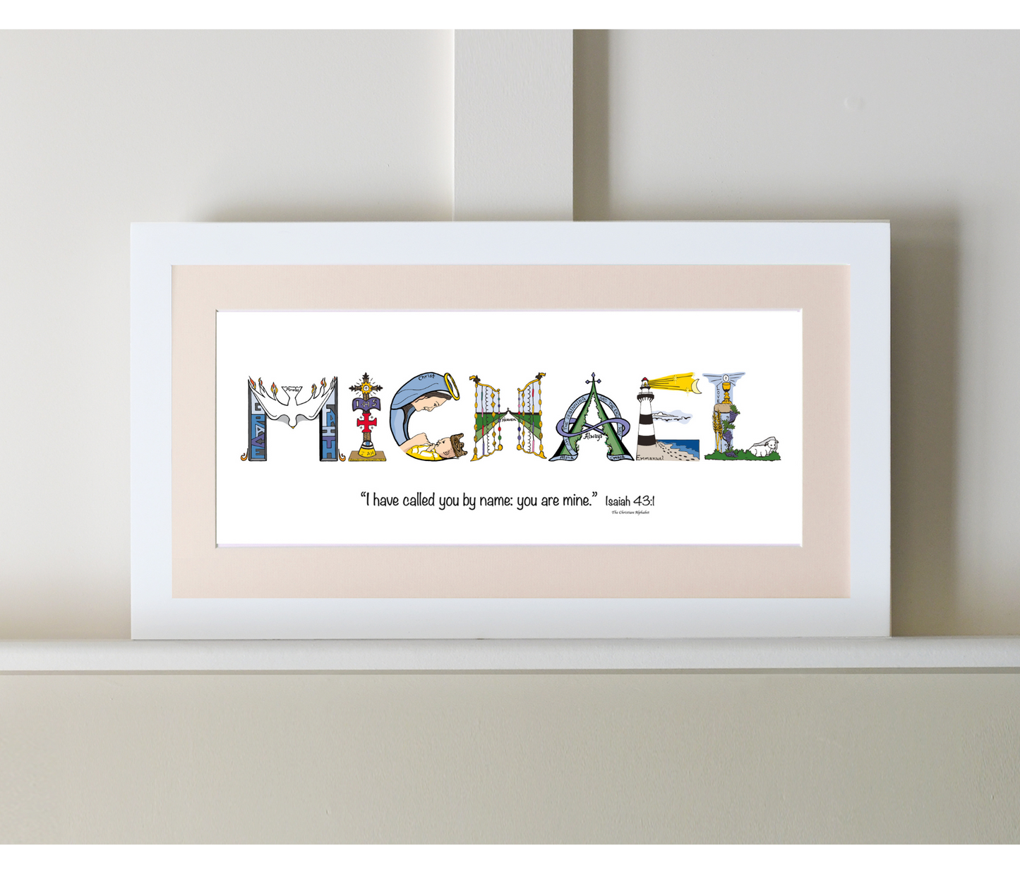 Personalized Name Art - Matted or Framed Print