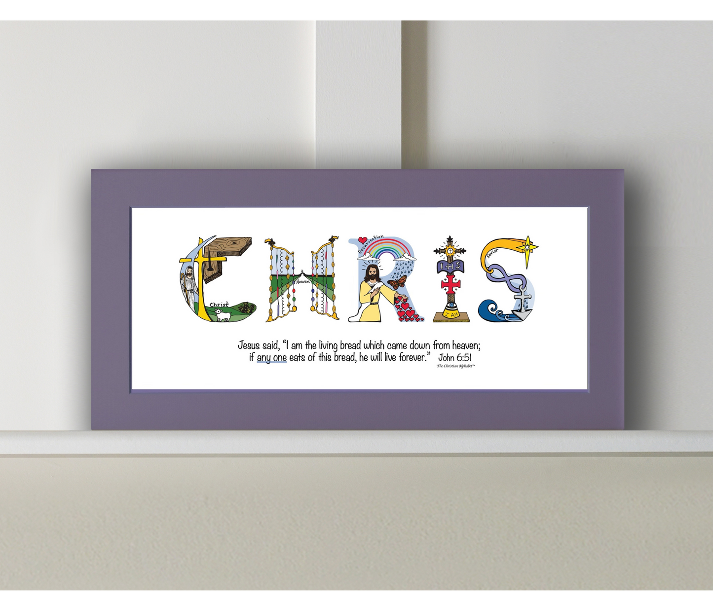 Personalized Name Art - Matted or Framed Print