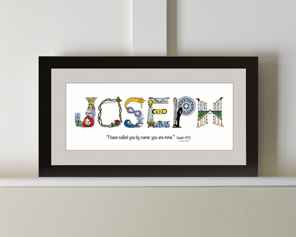 Personalized Name Art - Matted or Framed Print