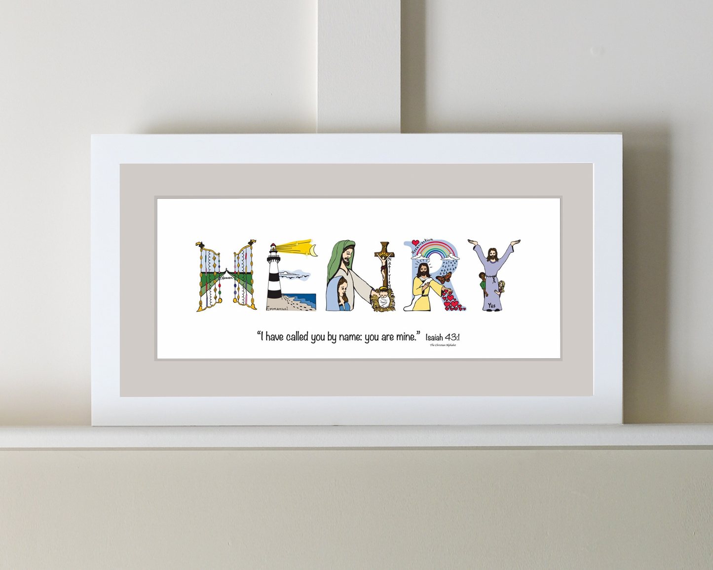 Personalized Name Art - Matted or Framed Print